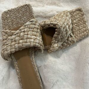 Bottega Veneta Beige Woven Sandals